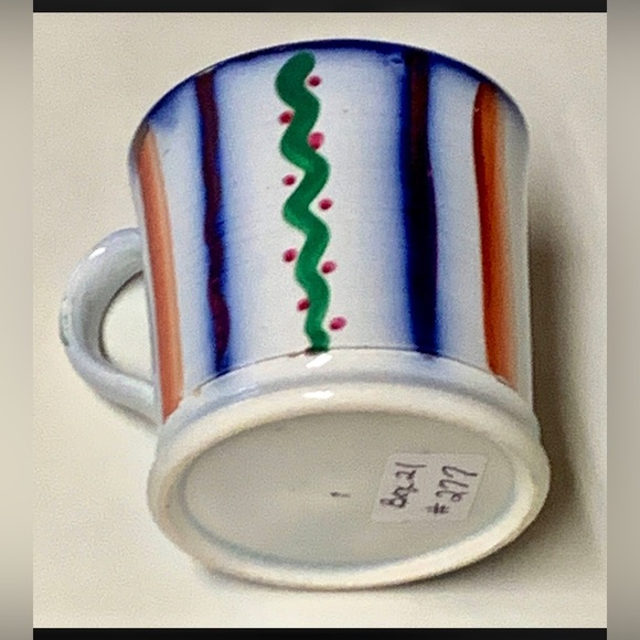 Gaudy Welsh Vertical Lustre Stripe Drysau Wagon Wheel Variant Child’s Cup Mug - Picture 8 of 10